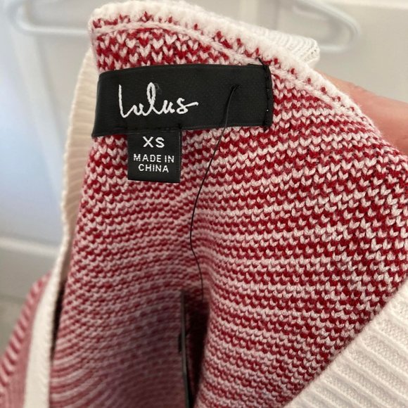 Lulus red striped sweater - Picture 4 of 6